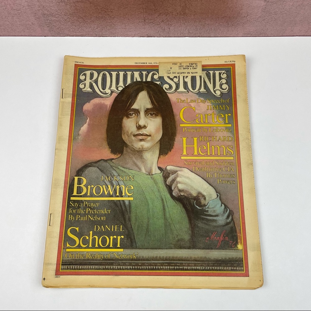 Vintage Rolling Stone Magazine Jackson Browne Jimmy Carter December 16, 1976 Art